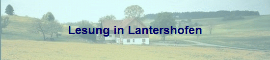 Lesung in Lantershofen