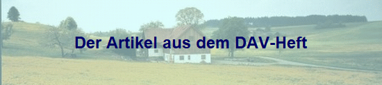Der Artikel aus dem DAV-Heft