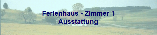 Ferienhaus - Zimmer 1
Ausstattung
