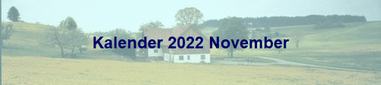 Kalender 2022 November