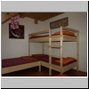 Zimmer 2: Doppelzimmer - ein Stockbett, ein Flachbett